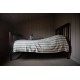 Narrow width hand woven striped Welsh blanket NL55